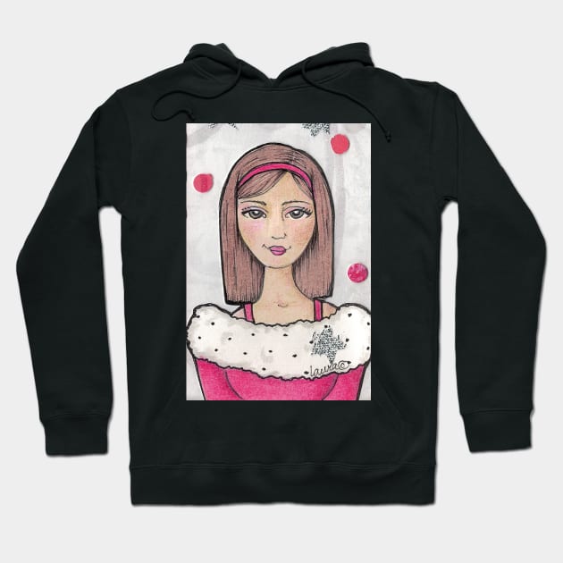 Teen Scene - Snow Girl Hoodie by LauraCLeMaster